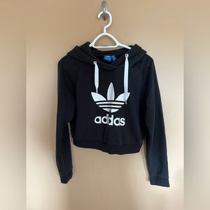 Size medium black adidas hoodie. Slightly cropped.
